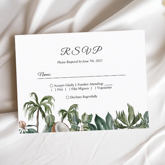 Trendy Tropical Waterverf Green Leaves Uitnodiging Briefkaart