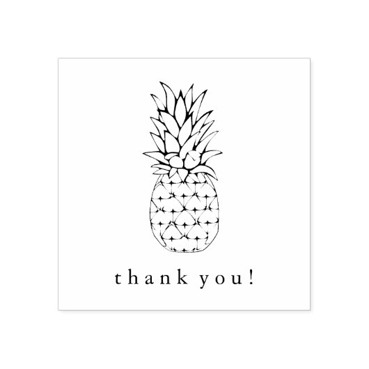 Trendy tropische ananas rubberstempel (Afrduk)