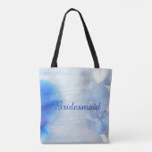 Trendy Tropische Blauwe Waterverf Orchidee Bloem T Tote Bag (Achterkant)