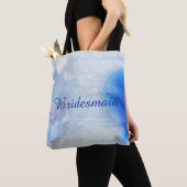 Trendy Tropische Blauwe Waterverf Orchidee Bloem T Tote Bag (Dichtbij)