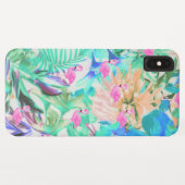 Trendy tropische blauwgroen roze flamingo Case-Mate iPhone case (Achterkant (horizontaal))