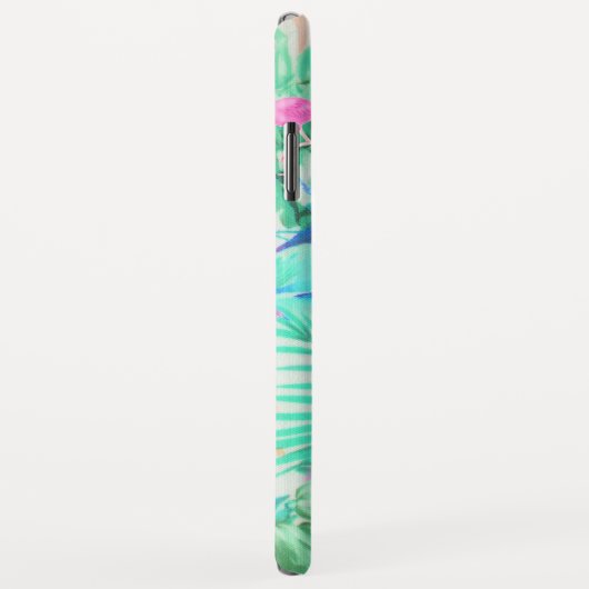 Trendy tropische blauwgroen roze flamingo Case-Mate iPhone case (Achterkant/rechts)