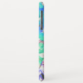 Trendy tropische blauwgroen roze flamingo Case-Mate iPhone case (Achterkant/links)