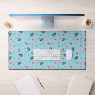 Trendy Tropische Flamingo & Watermeloen Patroon 2 Bureaumat