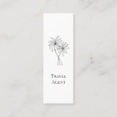 Trendy tropische palmbomen moderne professionele mini visitekaartje (Voorkant)