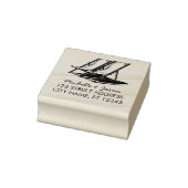 Trendy Tropische Twee Stoelen Huwelijk Retouradres Rubberstempel (Stempel)