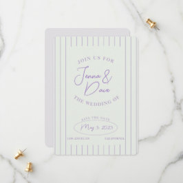 Trendy Trouwdatum Besparen Eenvoudig en modern Save The Date