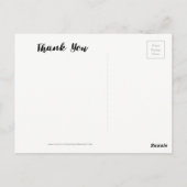 Trendy trouwfoto Dank u verticaal Briefkaart (Achterkant)