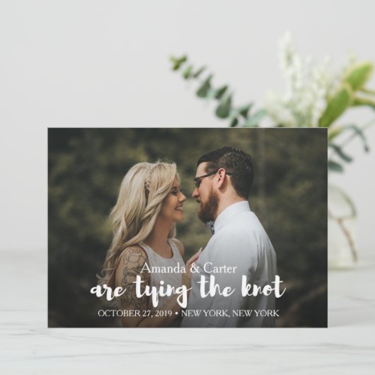 TRENDY TROUWT FOTO SAVE THE DATE (Staand voorkant)