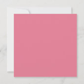 Trendy Tulp Roze Effen Kleur Kaart (Achterkant)