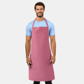 Trendy Tulp Roze Effen Kleur Schort (Gedragen)