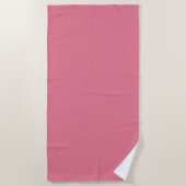 Trendy Tulp Roze Effen Kleur Strandlaken (Voorkant)
