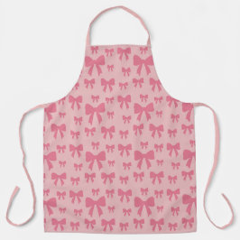 Trendy Tulp Roze Strikken Patroon Op Boho Chic Roz Schort