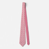 Trendy Tulp Roze Strikken Patroon Op Boho Chic Roz Stropdas (Voorkant)