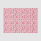 Trendy Tulp Roze Strikken Patroon Op Boho Chic Roz Tissuepapier (Voorkant)