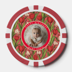 Trendy Tulp Thema Romantisch Feest Poker Chips