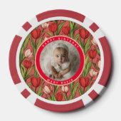 Trendy Tulp Thema Romantisch Feest Poker Chips (Achterkant)