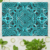 Trendy Turquoise Blauwgroen Blue Hip Bohemian Bali Theedoek (Gevouwen)