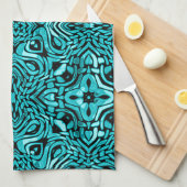 Trendy Turquoise Blauwgroen Blue Hip Bohemian Bali Theedoek (Quarter Fold)