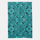 Trendy Turquoise Blauwgroen Blue Hip Bohemian Bali Theedoek (Verticaal)