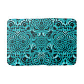 Trendy Turquoise Blauwgroen Blue Tribal Art Badmat (Voorkant)