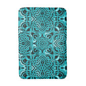 Trendy Turquoise Blauwgroen Blue Tribal Art Badmat (Voorkant Verticaal)