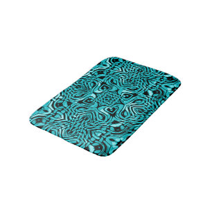 Trendy Turquoise Blauwgroen Blue Tribal Art Badmat