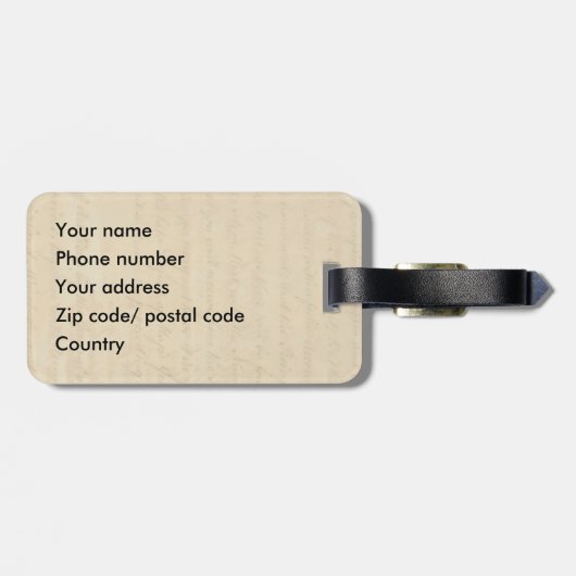 Trendy turquoise butterfly bagagelabel (Achterkant horizontaal)