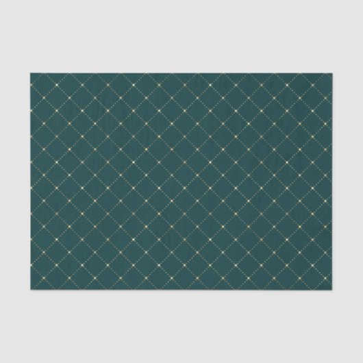 Trendy Turquoise en Goud Tissuepapier (Voorkant)