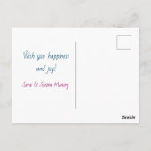 Trendy Turquoise Glitter Drift Graphic Kerstmis Briefkaart (Achterkant)