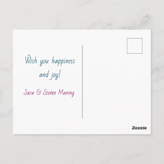 Trendy Turquoise Glitter Drift Graphic Kerstmis Briefkaart (Achterkant)