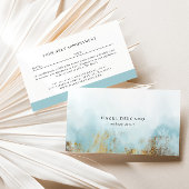 Trendy Turquoise Gold Designer Visitekaartje