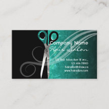 Trendy turquoise hair salon