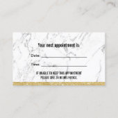 Trendy Turquoise Marble Dentist Afsprakenkaartje (Achterkant)