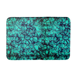 Trendy turquoise strand pelt textuur badmat