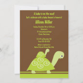 Trendy Turtle Baby shower Invitation Kaart (Voorkant)