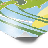 Trendy Turtle Print Foto Afdruk (Hoek)