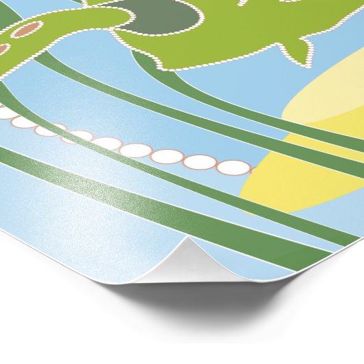 Trendy Turtle Print Foto Afdruk (Hoek)