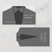 Trendy Tuxedo Catering Bartender Professional Visitekaartje (Voorkant / Achterkant)