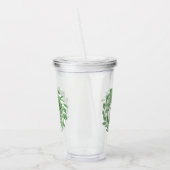 Trendy Twee Foto Waterverf Greenery Krans Acryl Drinkbeker (Links)