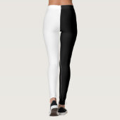 Trendy twee kleuren | Zwart-wit Leggings (Achterkant)