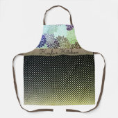 Trendy Two Tone Floral Checkered gepersonaliseerd Schort (Voorkant)