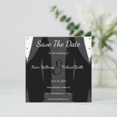 Trendy Two Tuxedos Gay Wedding Save the Date (Staand voorkant)