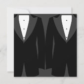 Trendy Two Tuxedos Gay Wedding Save the Date (Achterkant)