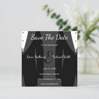 Trendy Two Tuxedos Gay Wedding Save the Date