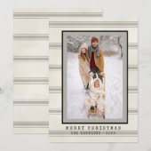 Trendy Type writer Font Rustic Photo Holiday Kaart (Voorkant / Achterkant)