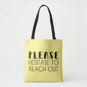 Trendy typografie aarzelt om Canvas tas te bereike (Voorkant)