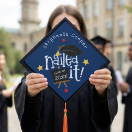 Trendy typografie afgestudeerd Nailed It Navy