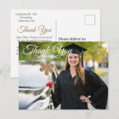 Trendy typografie afstudeer dank je briefkaart (Voorkant / Achterkant)