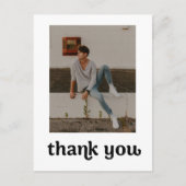 Trendy typografie Afstudeerfoto Dank je wel Briefkaart (Voorkant)